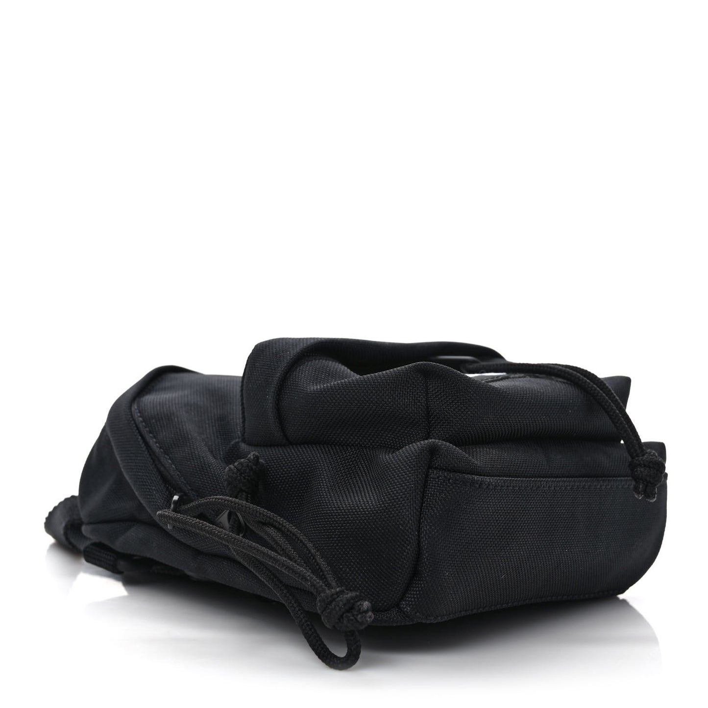 Recycled Casual Nylon Mini Oversized Backpack Black