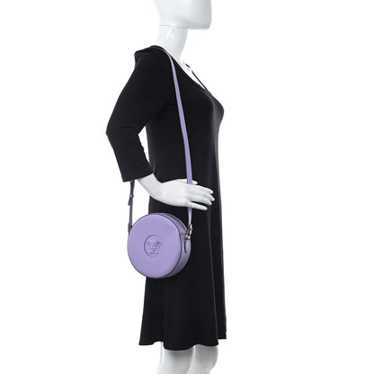 Versace Calfskin La Medusa Round Camera Bag Lilac 2 of 9