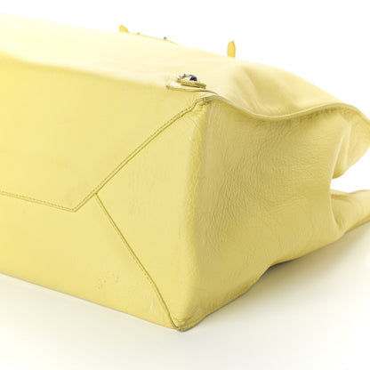Balenciaga Veau Papier Classic Silver Hardware A4 Tote Jaune Poussin 8 of 8