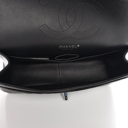Chanel Lambskin Chevron Quilted Jumbo Double Flap So Black 5 of 8