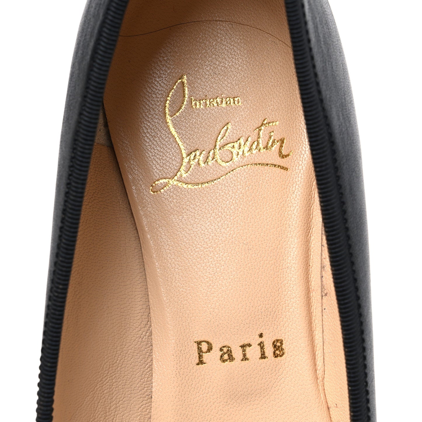 Calfskin Zarli Nappa Grosgrain Spiked Hall Flats 39 Black