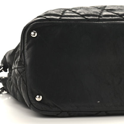 Chanel Iridescent Calfskin Stitched CC Shopping Tote Black 10 of 12