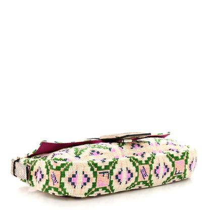 Fendi Lizard Beaded Crystal Baguette Multicolor 4 of 10