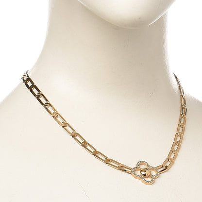 Louis Vuitton Swarovski Crystal Flower Power Necklace Gold 2 of 5