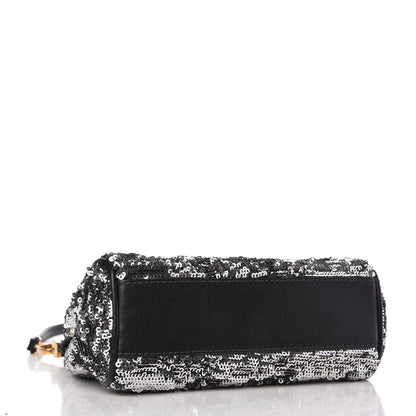 Dolce & Gabbana Sequin Small Miss Sicily Satchel Black 4 of 10