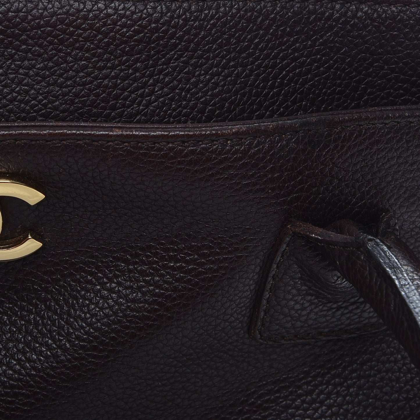 Calfskin Tall Cerf Tote Brown