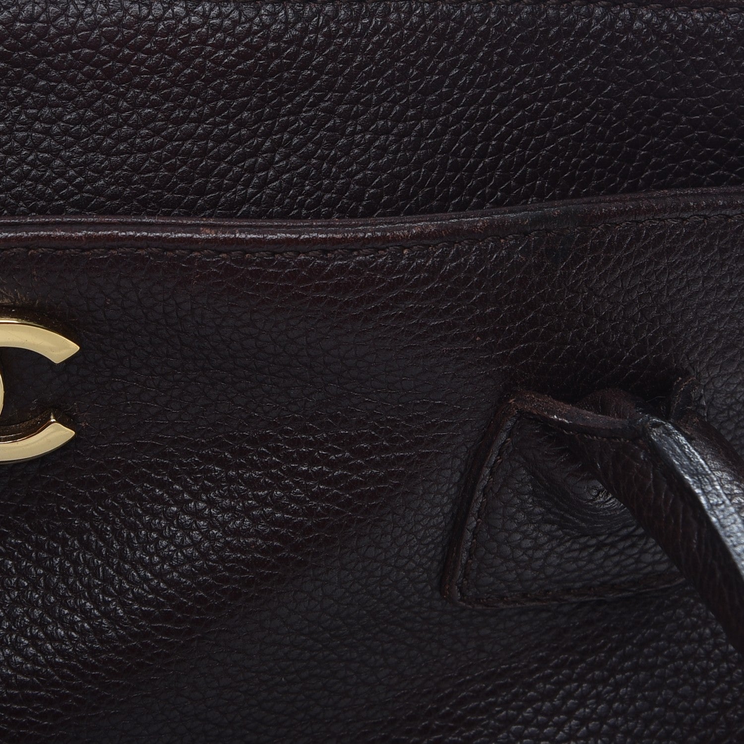 Chanel Calfskin Tall Cerf Tote Brown 17 of 25