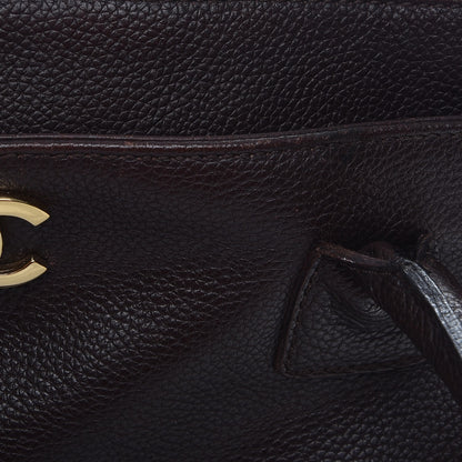 Chanel Calfskin Tall Cerf Tote Brown 17 of 25
