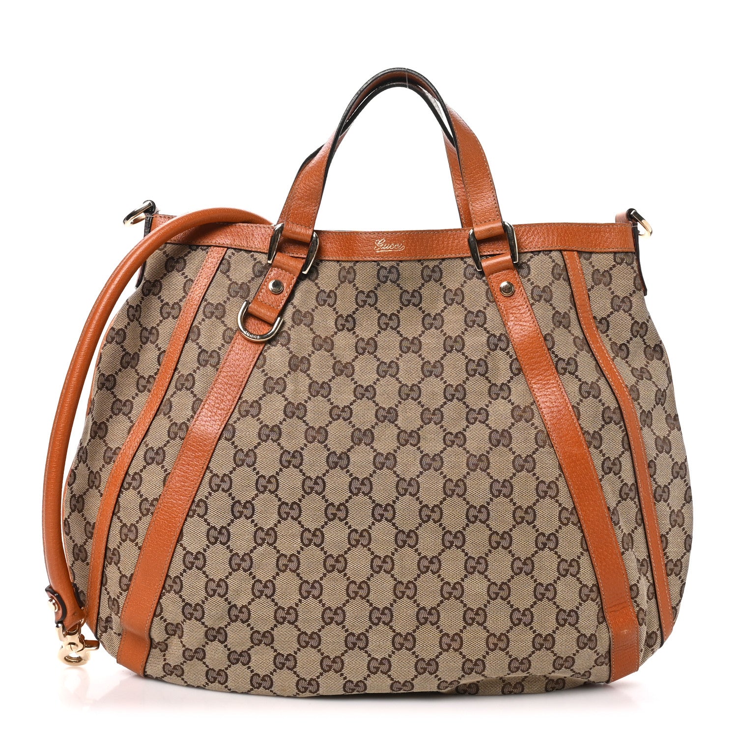 Gucci Monogram Medium Abbey Convertible Tote Brown 1 of 10