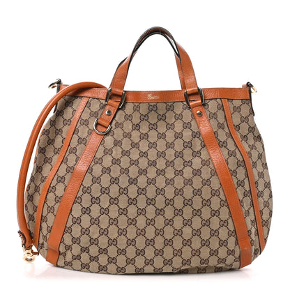 Gucci Monogram Medium Abbey Convertible Tote Brown 1 of 10