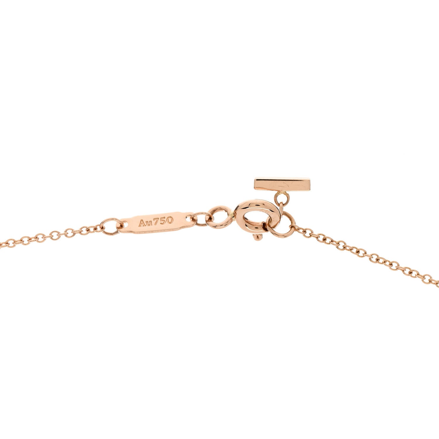 Tiffany 18K Rose Gold Large T Smile Pendant Necklace 5 of 5