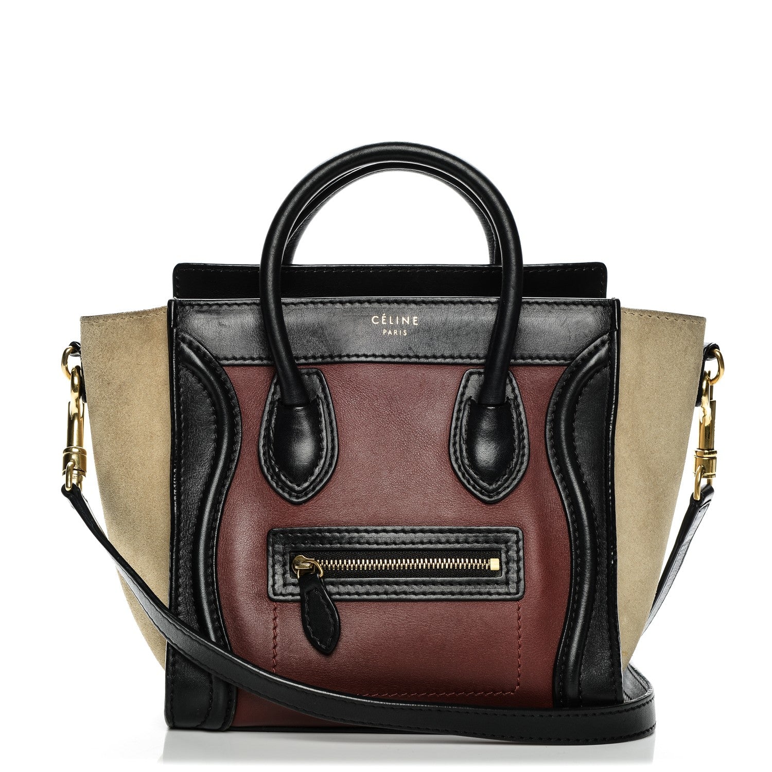 Celine Smooth Calfskin Suede Nano Tri-Color Luggage 1 of 7