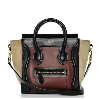 Celine Smooth Calfskin Suede Nano Tri-Color Luggage 1 of 7