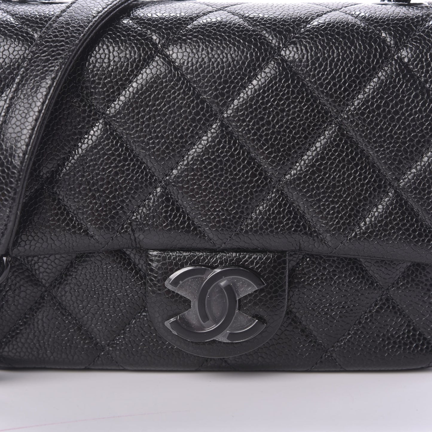 Caviar Quilted Incognito Mini Square Flap Black