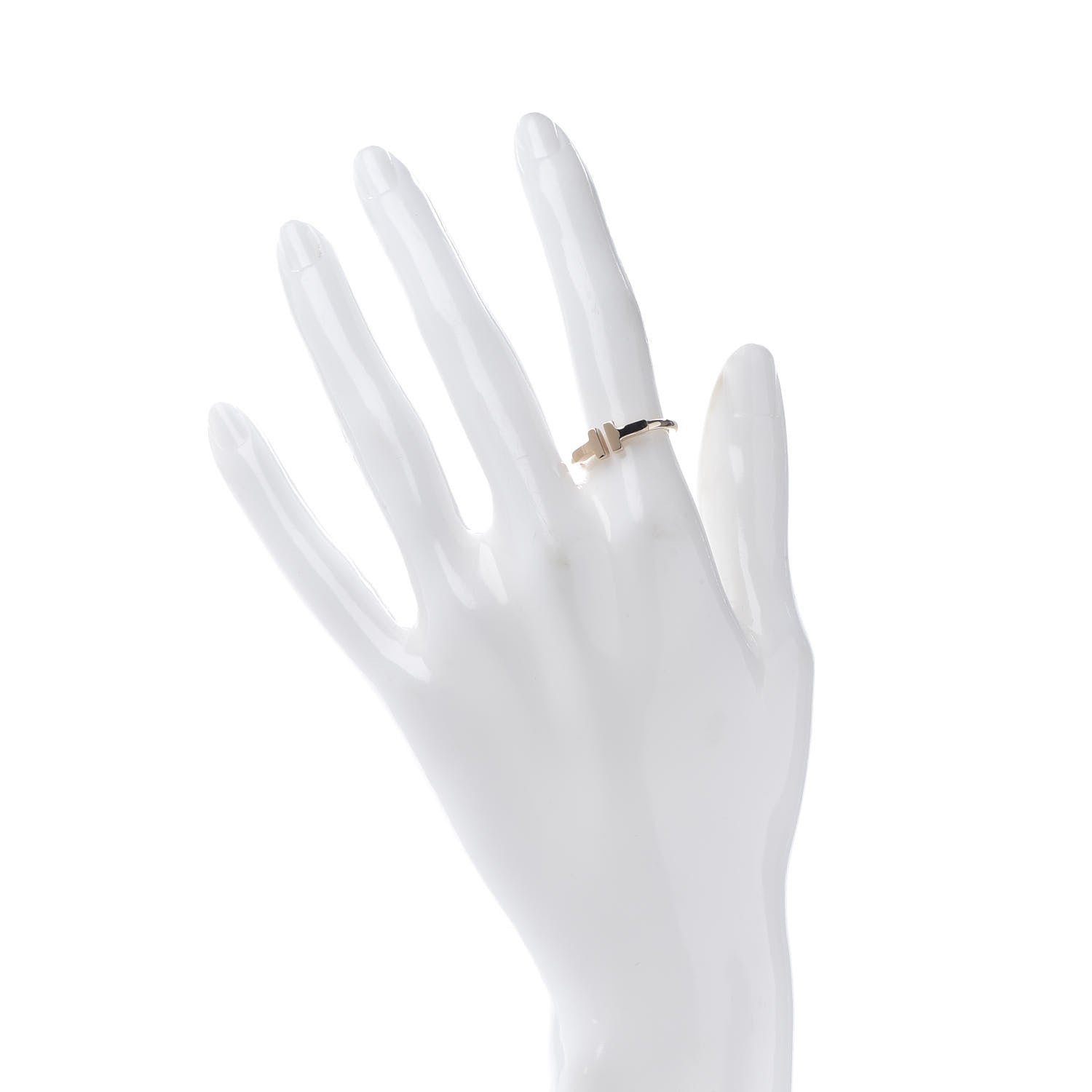 Tiffany 18K Rose Gold T Wire Ring 51 5.75 2 of 5