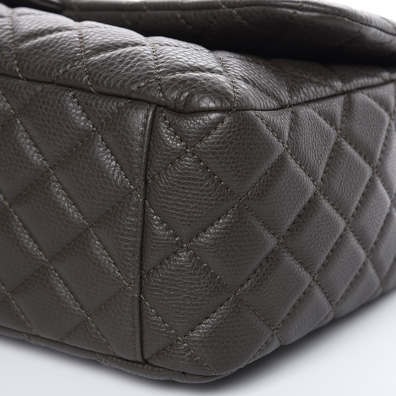 Chanel Calfskin Quilted Small XXL Travel Flap Bag Khaki 7 of 11
