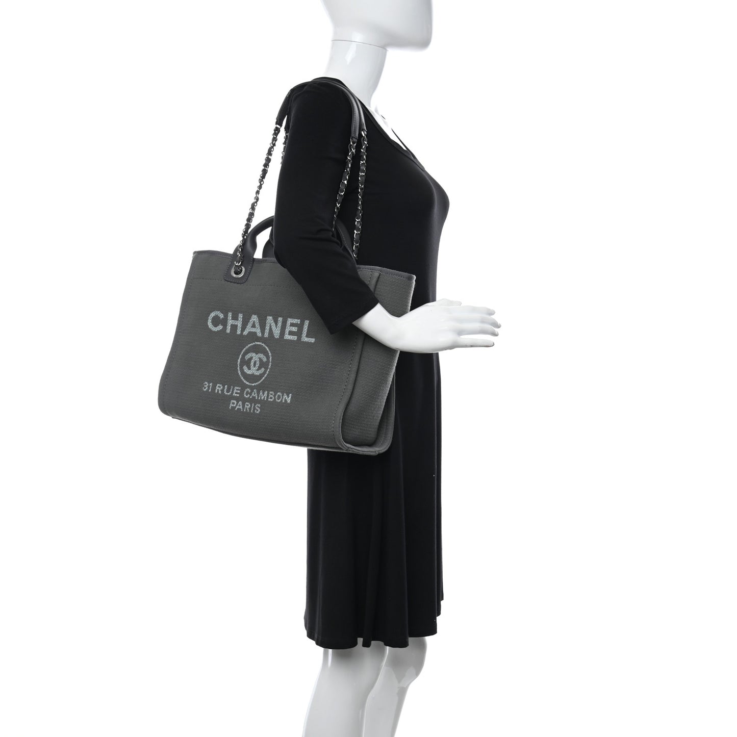 Mixed Fibers Small Deauville Tote Grey