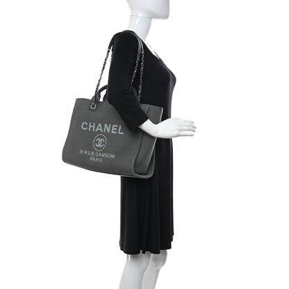 Chanel Mixed Fibers Small Deauville Tote Grey 2 of 11
