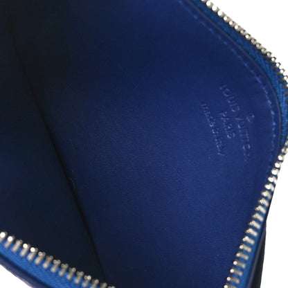 Louis Vuitton Cowhide Monogram Bandana Coin Card Holder Blue 5 of 7
