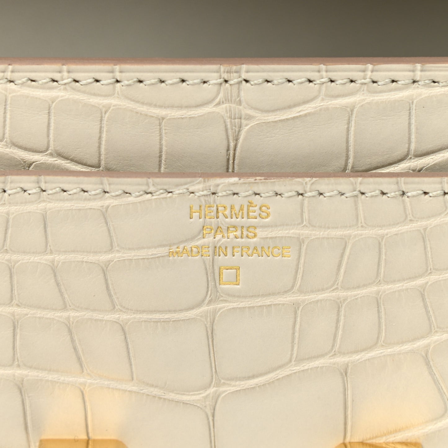 Matte Alligator Constance Long To Go Wallet Beton