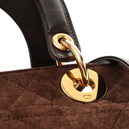 Christian Dior Suede Cannage Medium Lady Dior Brown 12 of 13