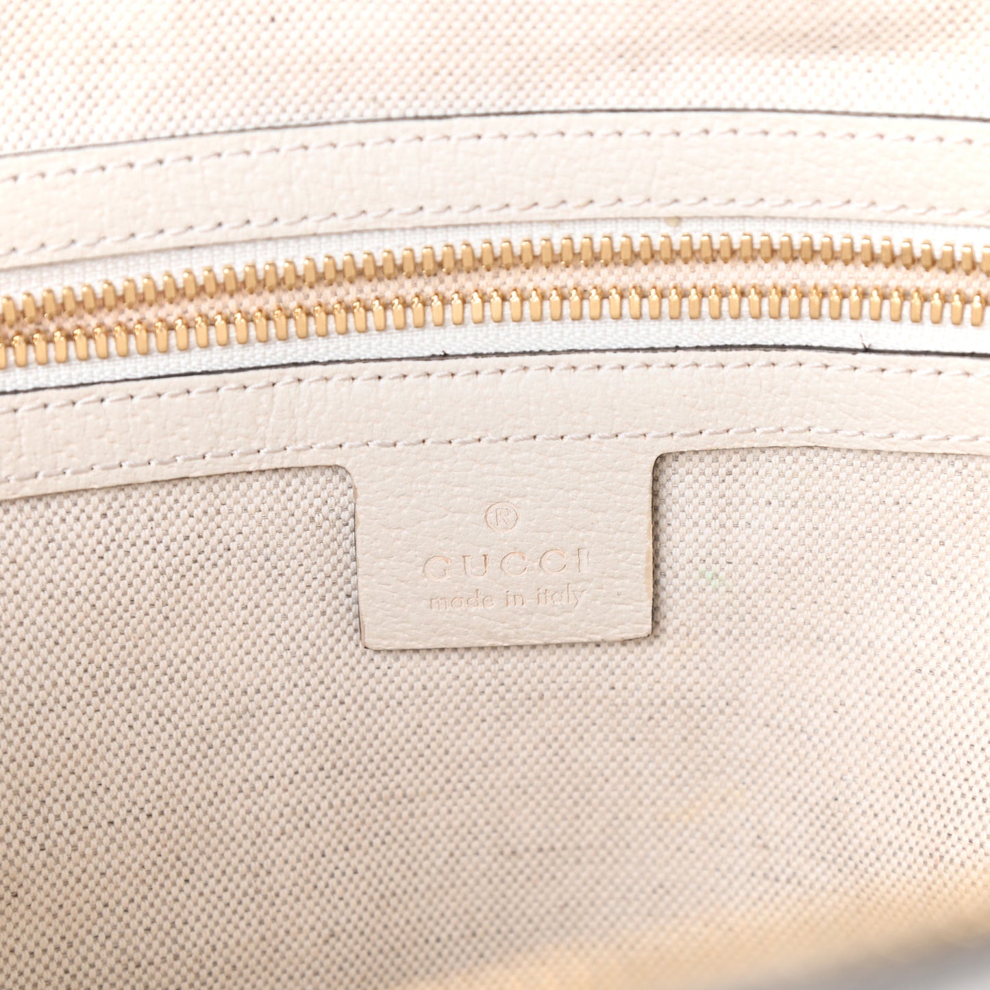 GG Supreme Monogram Flora Web Small Ophidia Half Moon Hobo White
