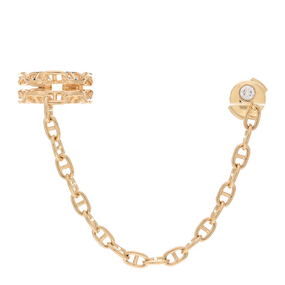Hermes 18K Yellow Gold Chaine D'Ancre Calypso Left Single Climber Earring 1 of 5