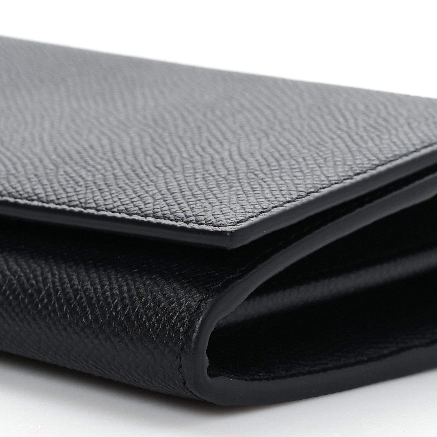 Balenciaga Signature Grained Calfskin Logo Ville Continental Wallet on Chain Black 8 of 8