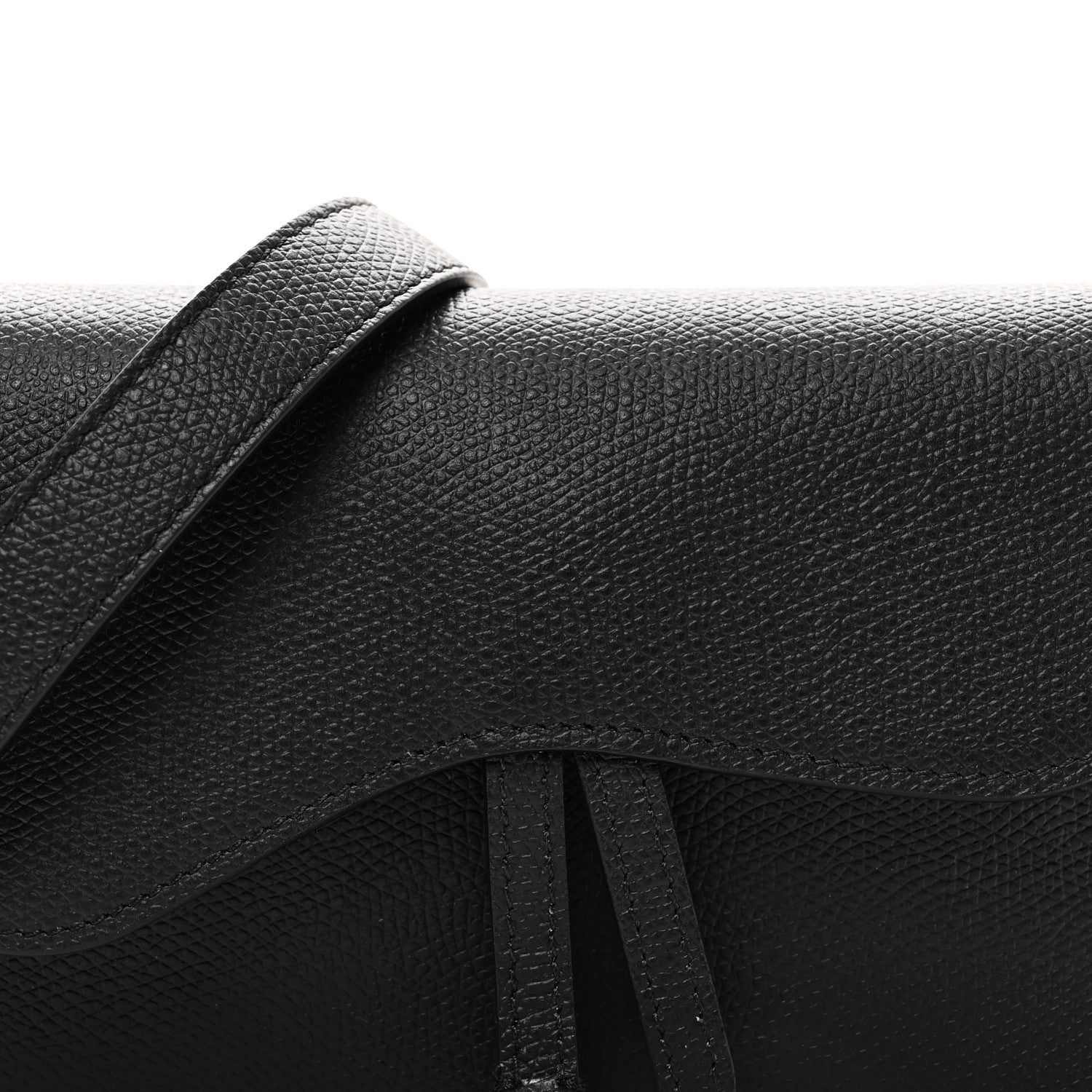 Christian Dior Grained Calfskin Saddle Belt Bag Black 8 of 10