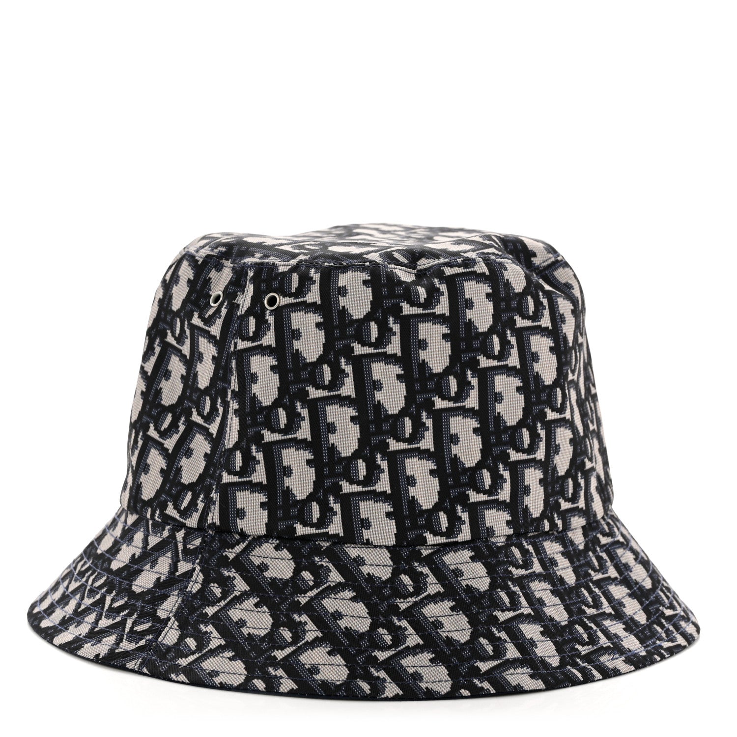 Christian Dior Oblique Reversible Teddy-D Brim Bucket Hat Blue 1 of 13