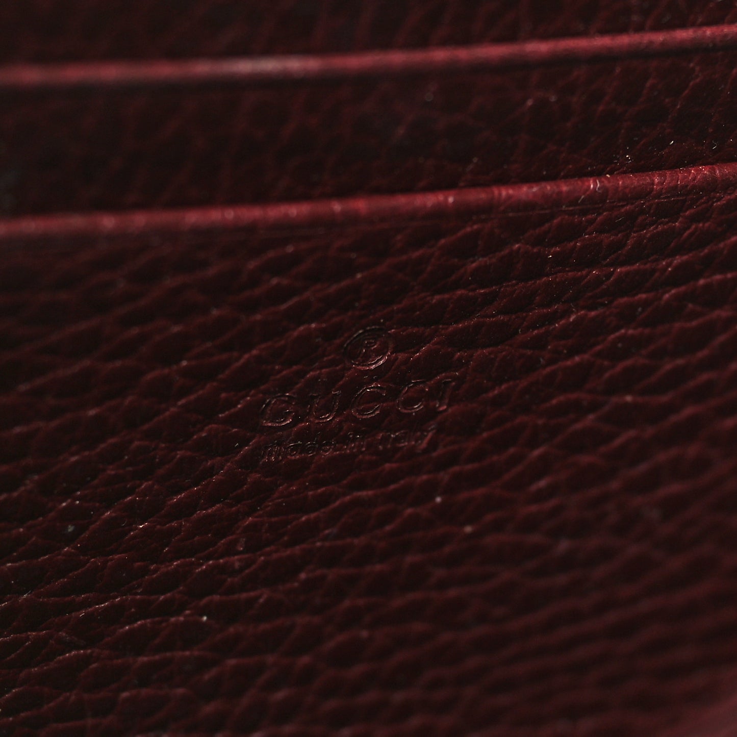 Dollar Calfskin Crystal Mini Dionysus Chain Wallet Vintage Bordeaux