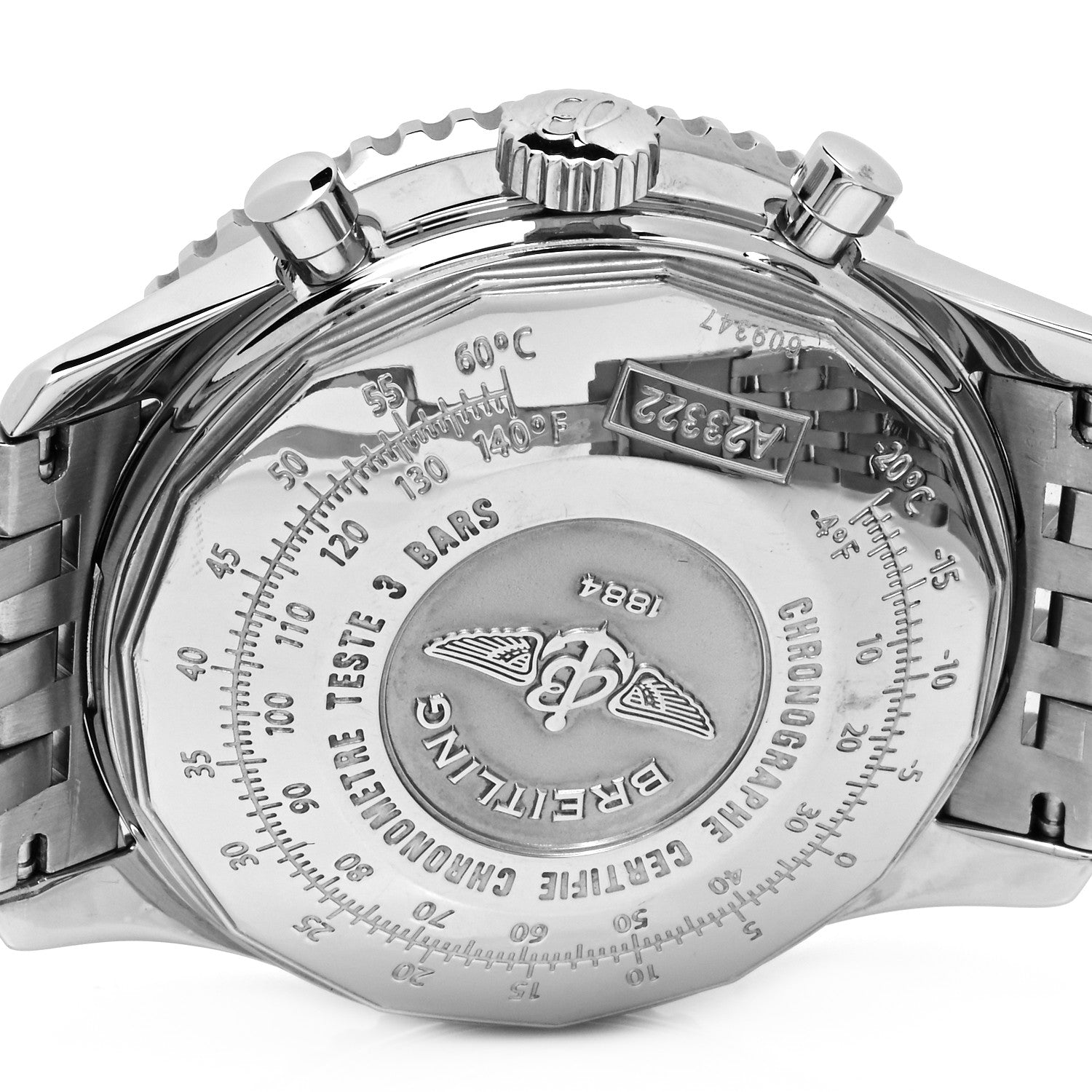 Breitling Stainless Steel 42mm Navitimer Chronograph Automatic Watch Black A23322 4 of 5