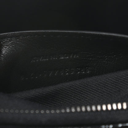 Saint Laurent Patent Crocodile Embossed Sac Coeur Heart Shaped Clutch Black 7 of 7