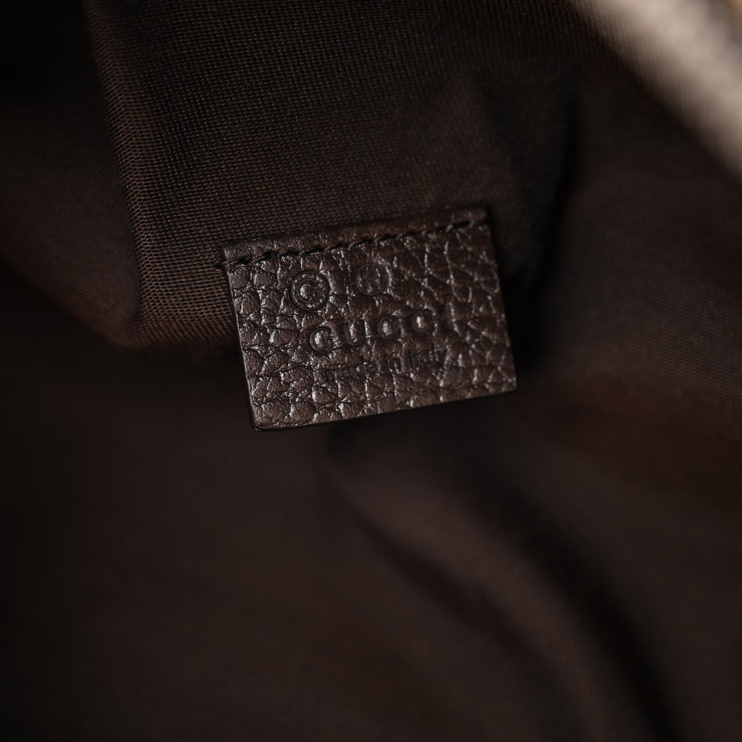 Monogram Dollar Calfskin Waist Pouch Beige Ebony Testa di Moro Marrone Scuro