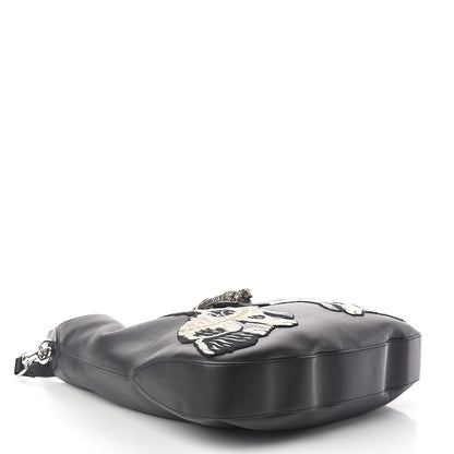 Gucci Calfskin Dog Embroidered Large Dionysus Hobo Black 5 of 10