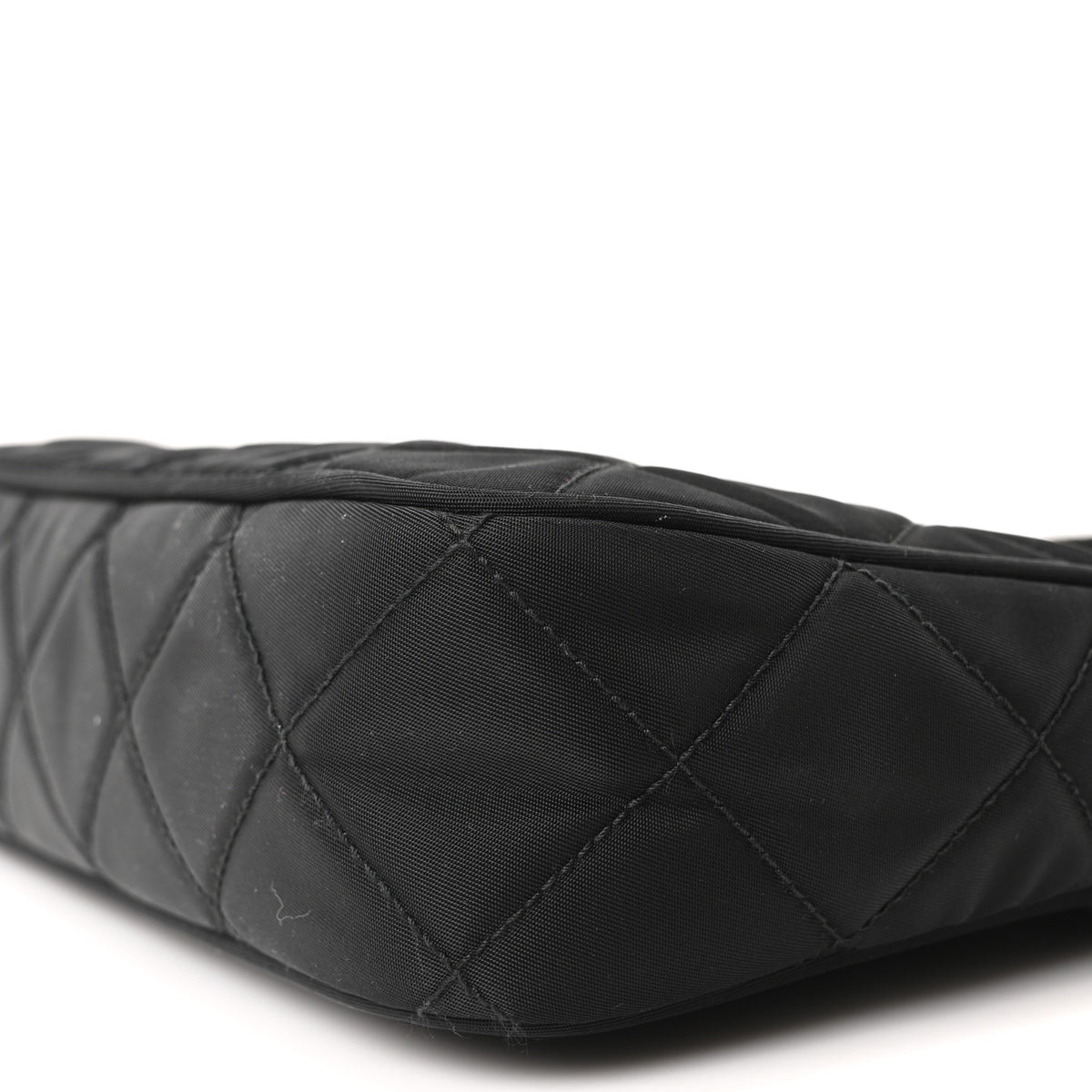 Tessuto Nylon Stitched Shoulder Bag Black