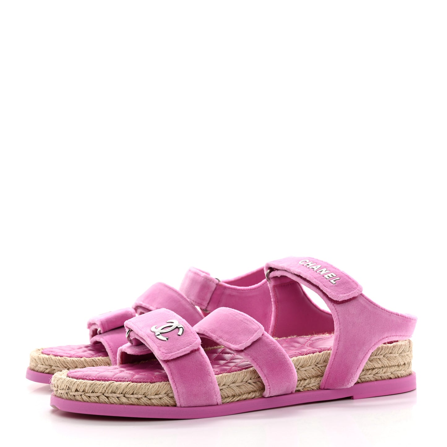 Velvet CC Flat Sandals 41 Pink