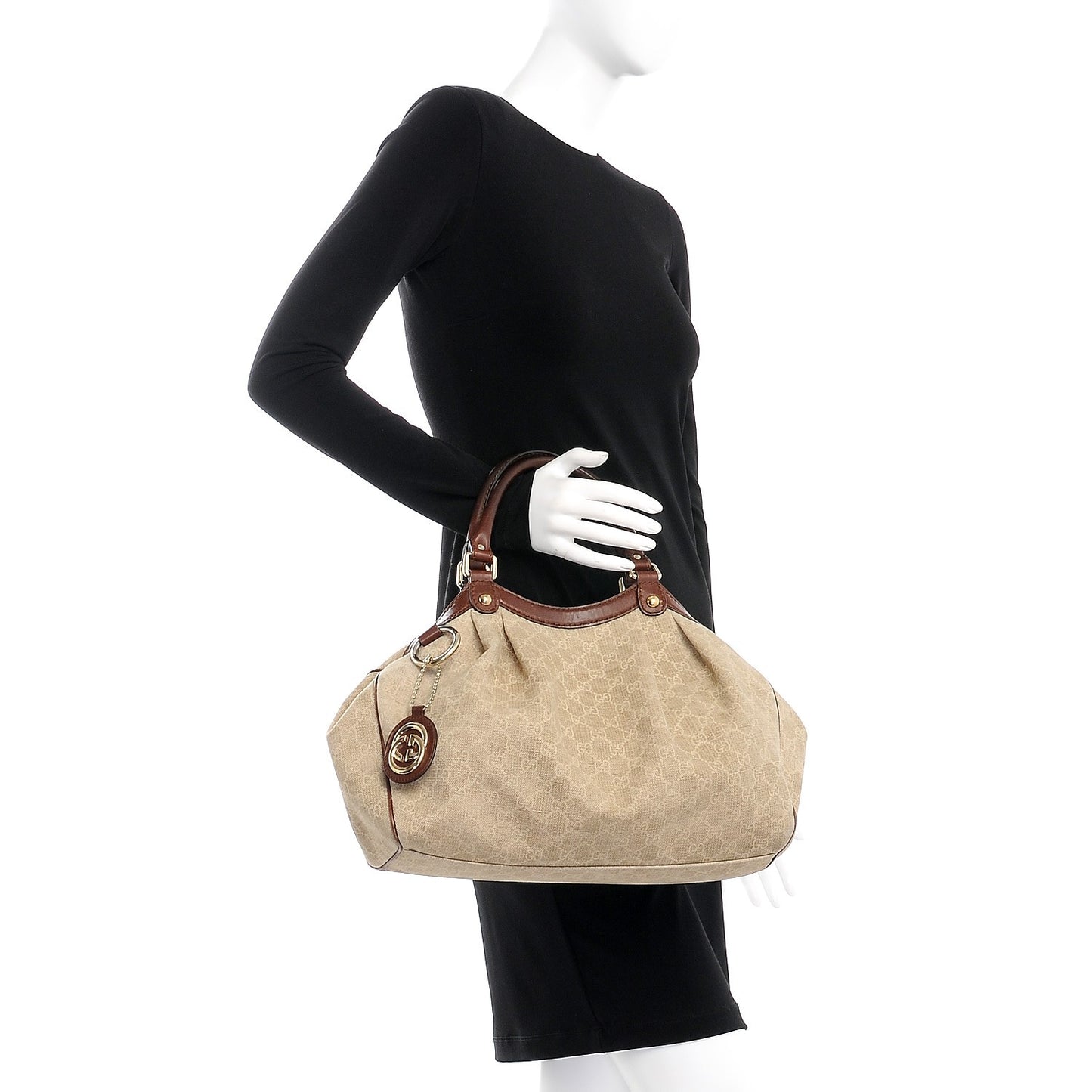 Monogram Cabinato Medium Sukey Tote Brown