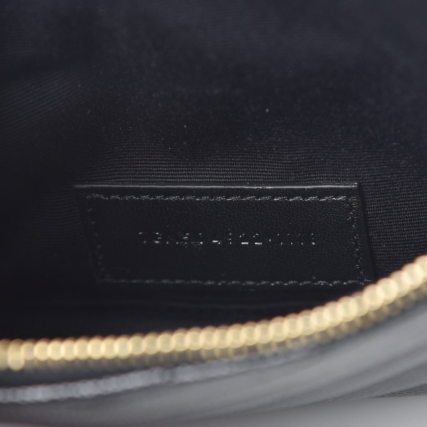 Grain De Poudre Chevron Monogram Bill Pouch Black