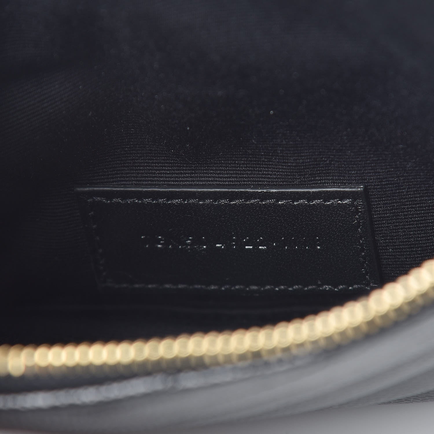 Saint Laurent Grain De Poudre Chevron Monogram Bill Pouch Black 7 of 9