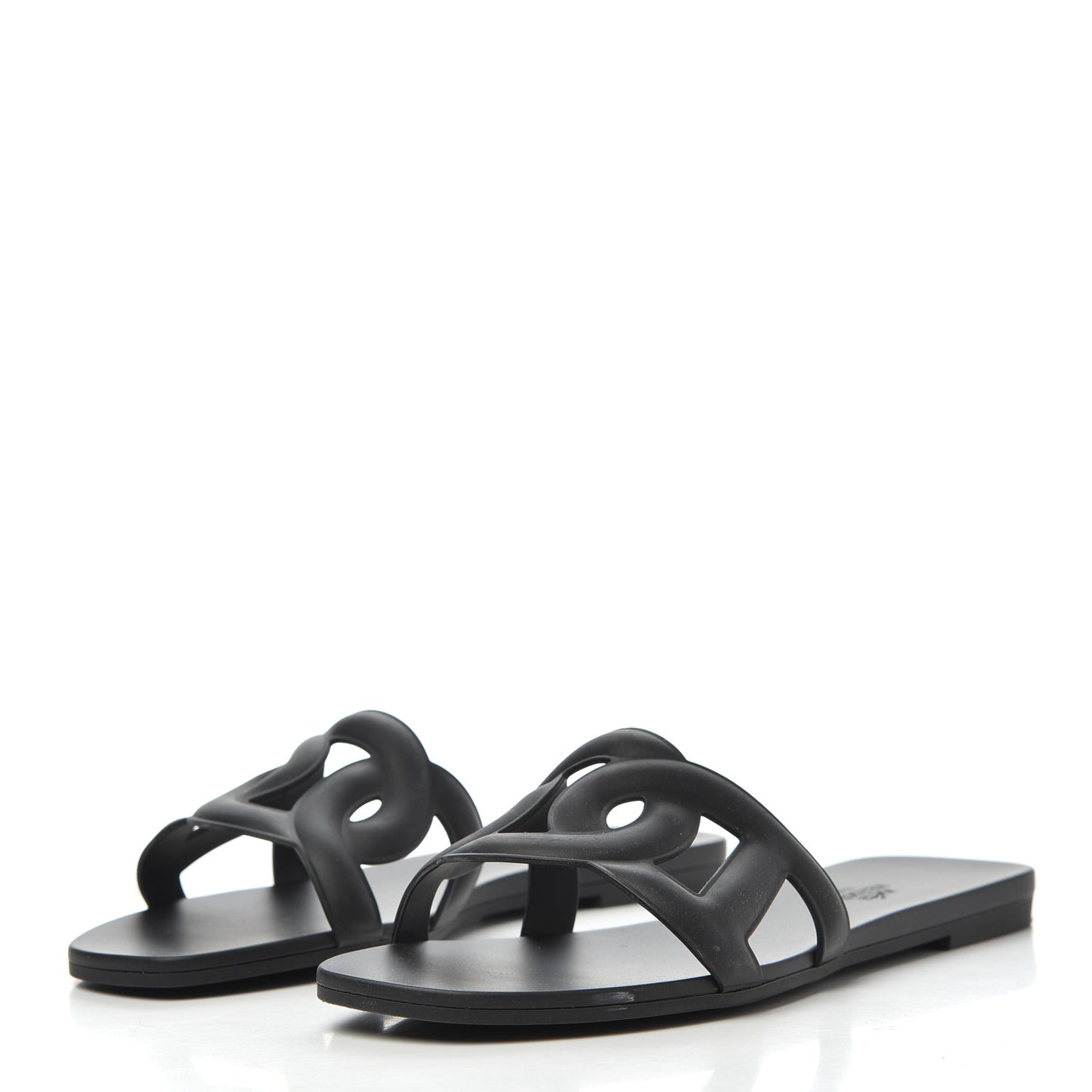 Rubber Aloha Sandals 38 Black