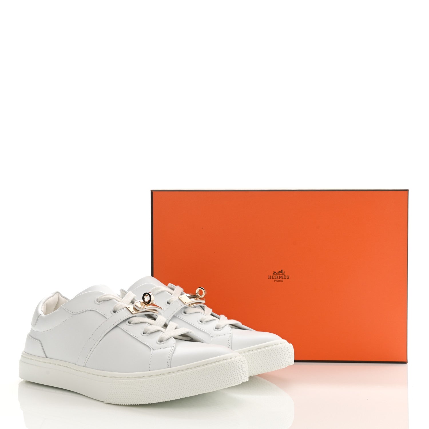 Hermes Calfskin Day Sneakers 39 White 9 of 9