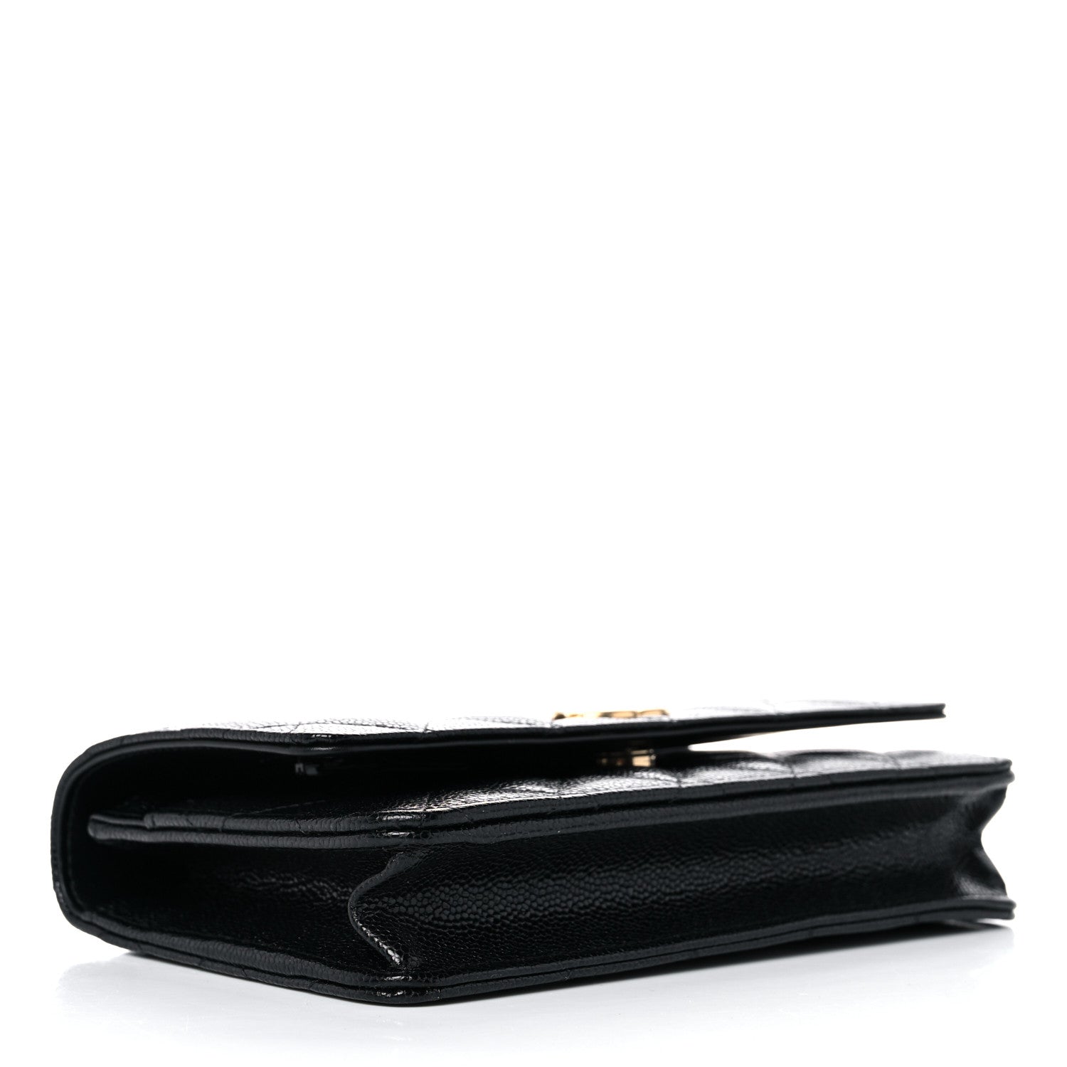 Chanel Shiny Caviar Quilted Pick Me Up Wallet On Chain WOC Black 4 of 14