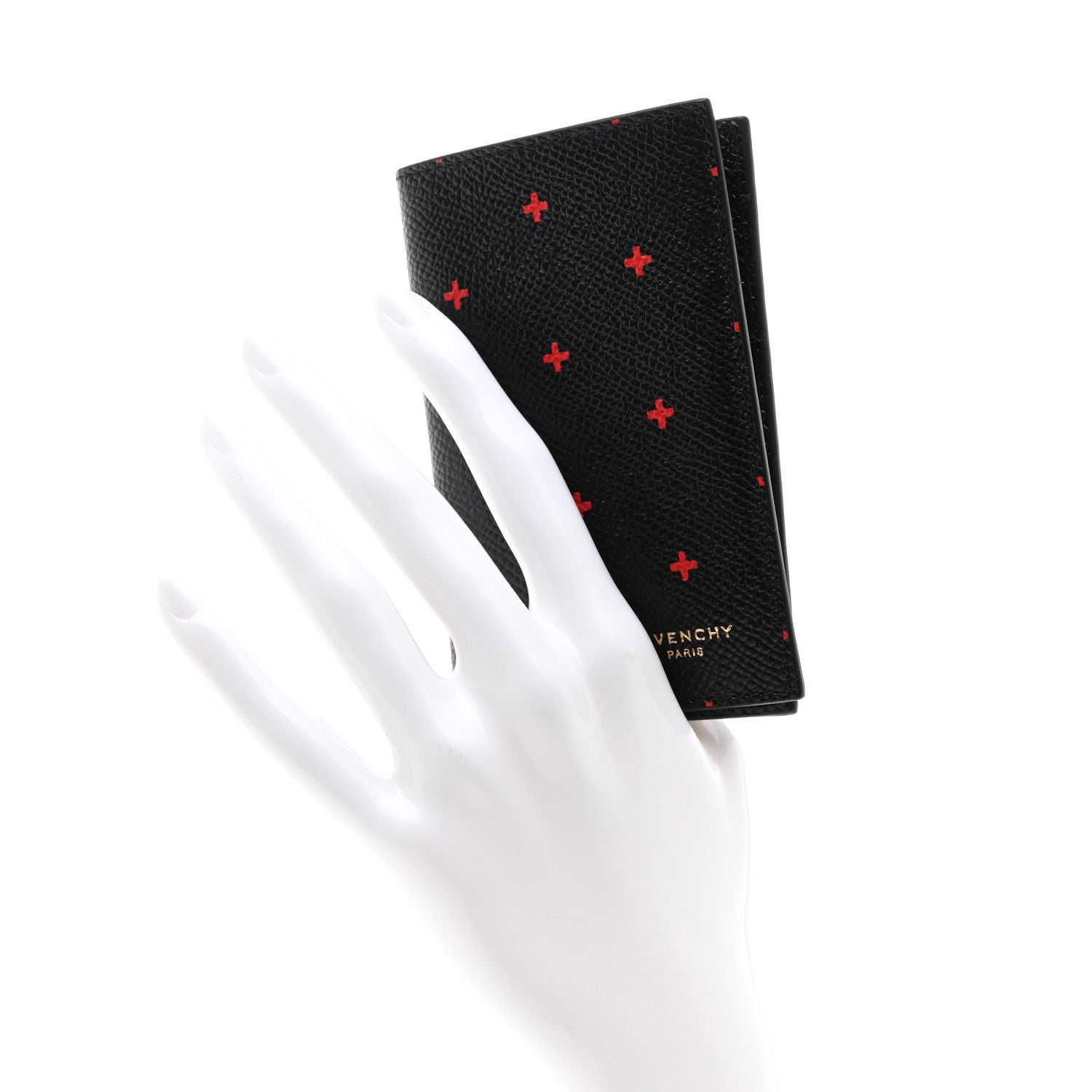 Givenchy Calfskin Cross Folding Card Holder Black 2 of 8