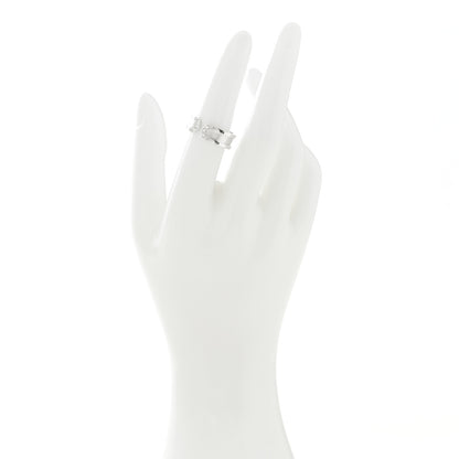 Cartier 18K White Gold Diamond 6.5mm Logo De Cartier Ring 52 6 2 of 7