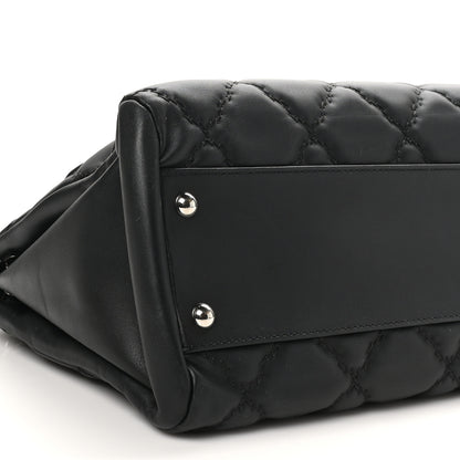 Chanel Calfskin Double Stitch Large Hamptons Flap Bag Black 9 of 10