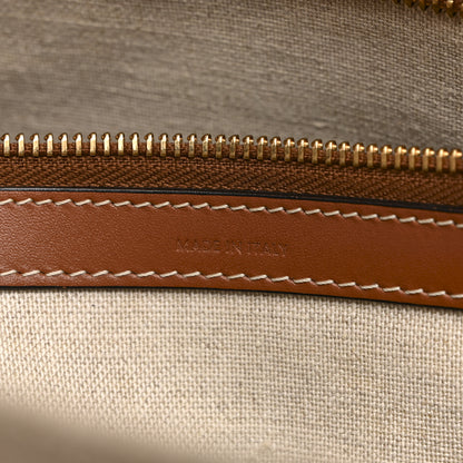 Celine Canvas Calfskin Paris Horizontal Cabas Tan 6 of 14