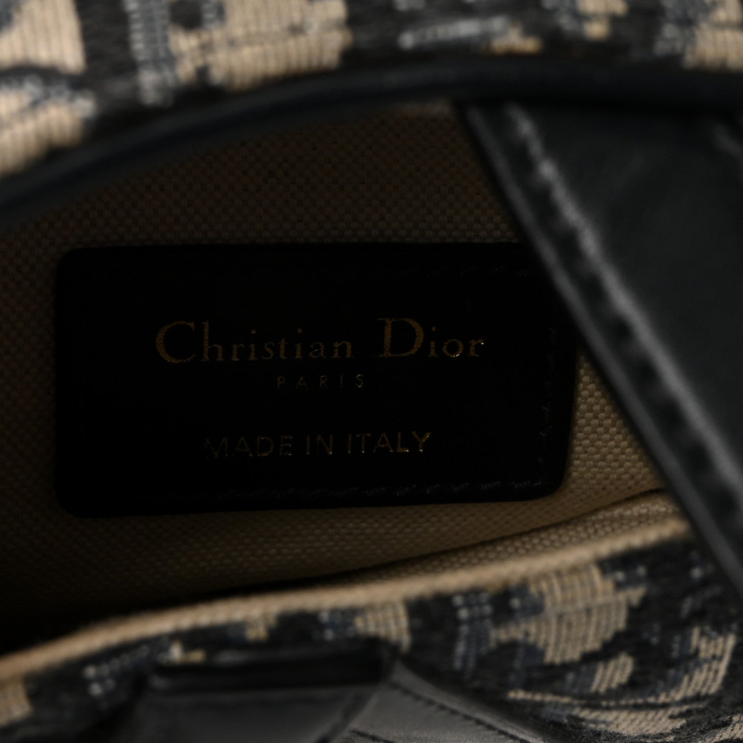 Christian Dior Oblique Mini Saddle Bag Blue 6 of 9