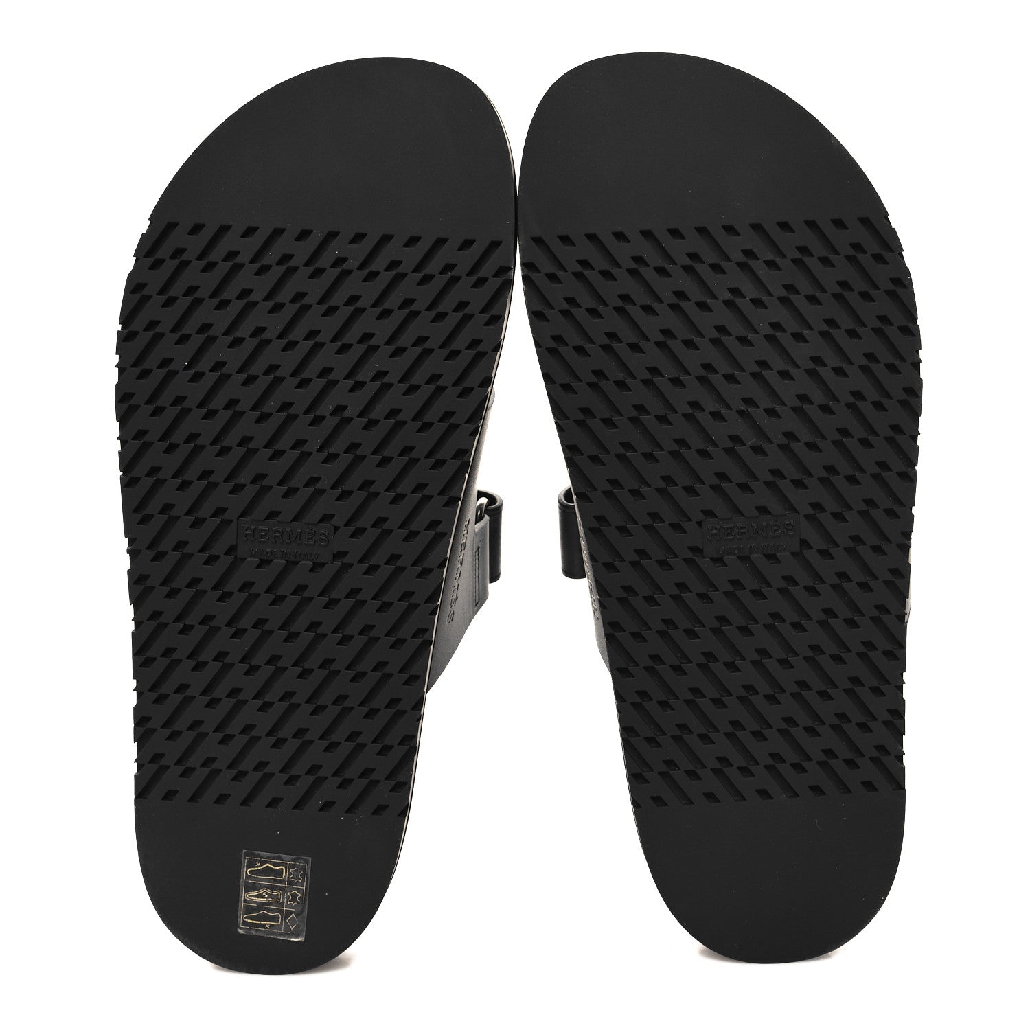 Hermes Calfskin Womens Chypre Sandals 39.5 Black 5 of 9