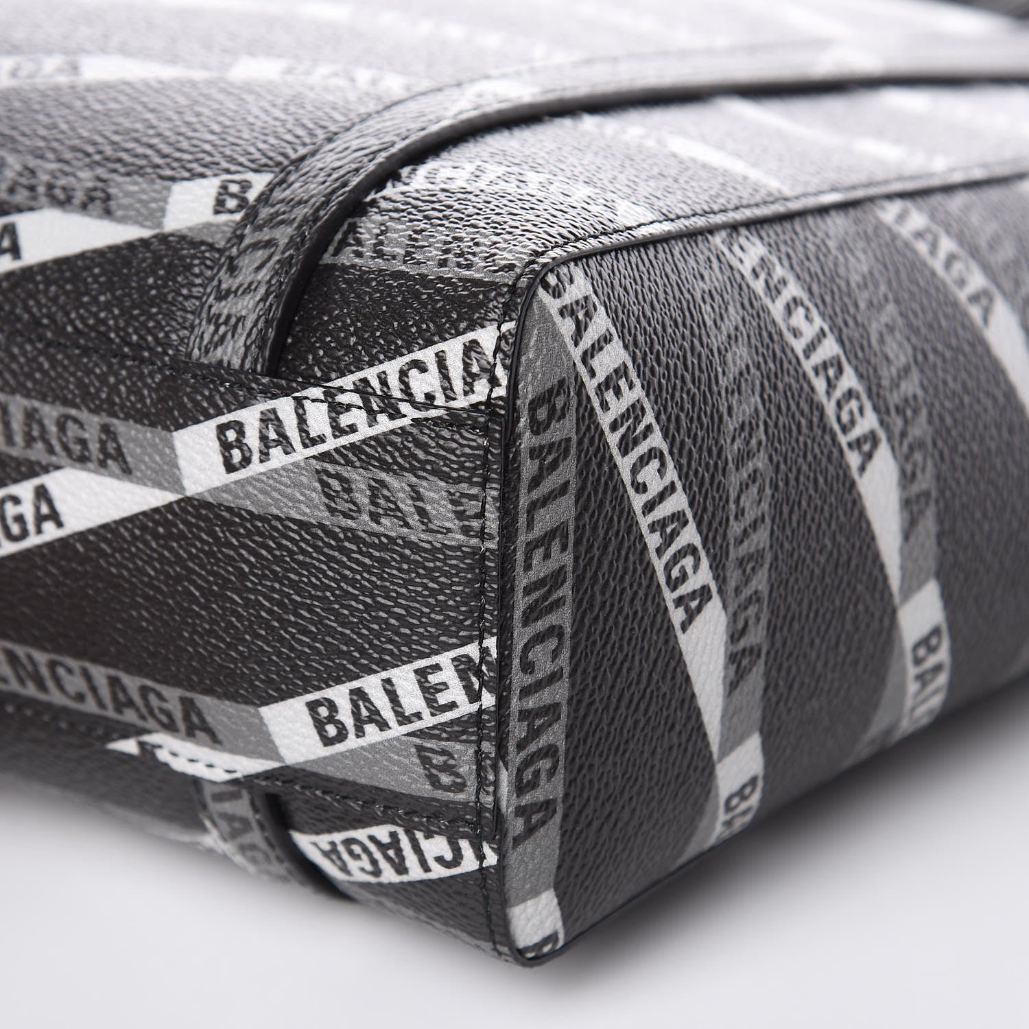 Balenciaga Coated Canvas Losange Monogram XXS Tote Black Grey 7 of 7